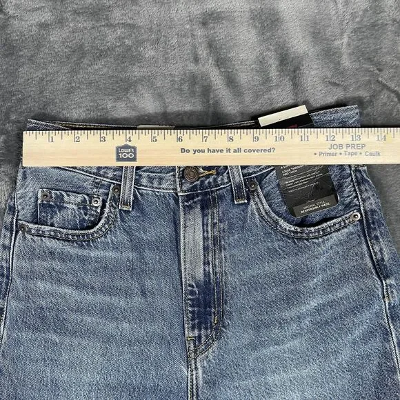 Levi's High Loose Flare Jeans Womens 26 X 32 Blue Wash High Rise Distressed - Picture 3 of 14